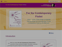 Tablet Screenshot of forthecontemporaryflutist.com